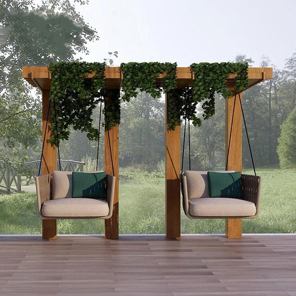 Hanging Swing, Balcony Swing, Garden Swing Chair- Birilyant Single and Double Seater- With - Stand - Braided & Rope