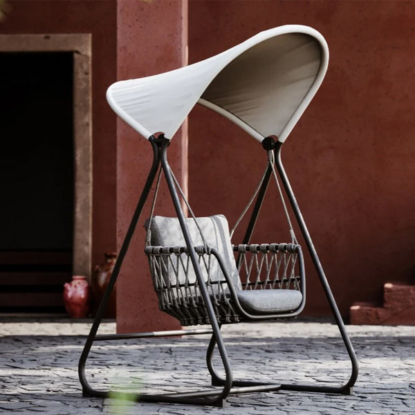 Hanging Swing, Balcony Swing, Garden Swing Chair- Gusta Single and Double Seater- With - Stand - Braided & Rope