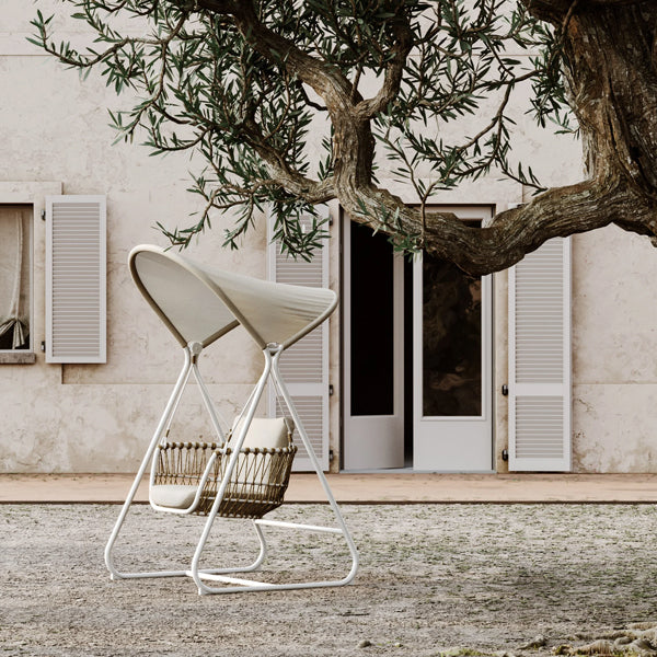 Hanging Swing, Balcony Swing, Garden Swing Chair- Gusta Single and Double Seater- With - Stand - Braided & Rope