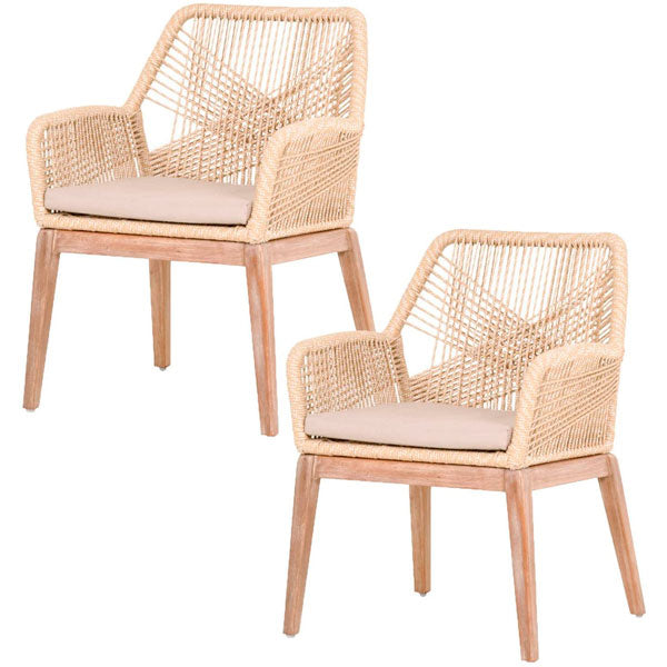 Outdoor Braided & Rope Coffee Set - Azure