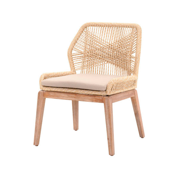 Outdoor Furniture Braided & Rope Coffee Chair - Azure - Ready Stock Sale