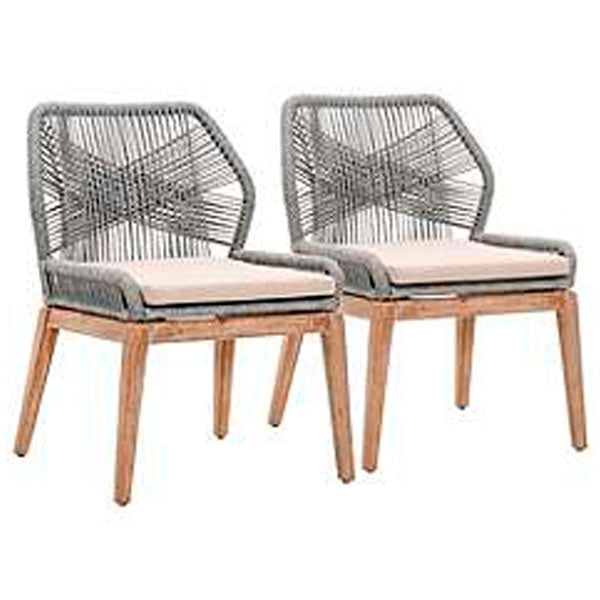 Outdoor Furniture Braided & Rope Coffee Chair - Azure - Ready Stock Sale