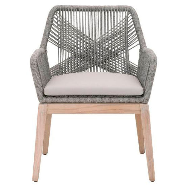 Outdoor Furniture Braided & Rope Coffee Chair - Azure - Ready Stock Sale