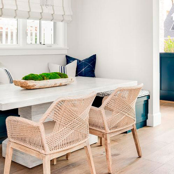 Outdoor Furniture Braided & Rope Coffee Chair - Azure - Ready Stock Sale
