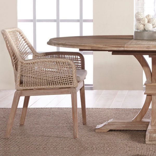 Outdoor Furniture Braided & Rope Coffee Chair - Azure - Ready Stock Sale