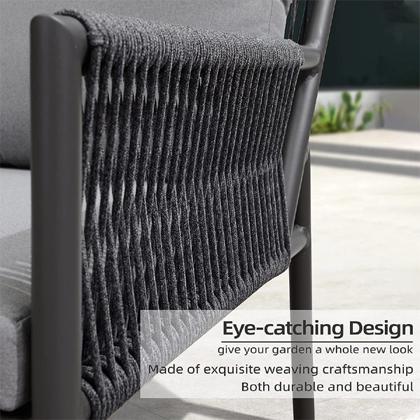 Outdoor Furniture Braided, Rope & Cord, Sofa - Emerald