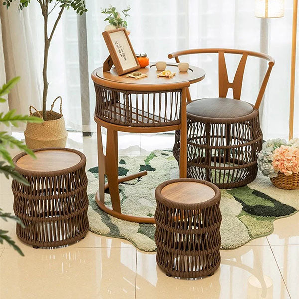 Outdoor Braided & Rope Coffee Set - Arcus