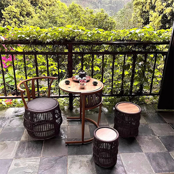 Outdoor Braided & Rope Coffee Set - Arcus