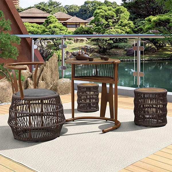 Outdoor Braided & Rope Coffee Set - Arcus