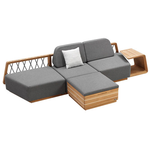 Outdoor Wood - Sofa Set - L - Shape 02