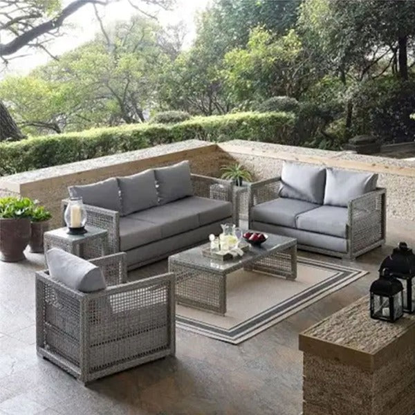 Outdoor Wicker Sofa Set three seater two seater with table Spectra Next