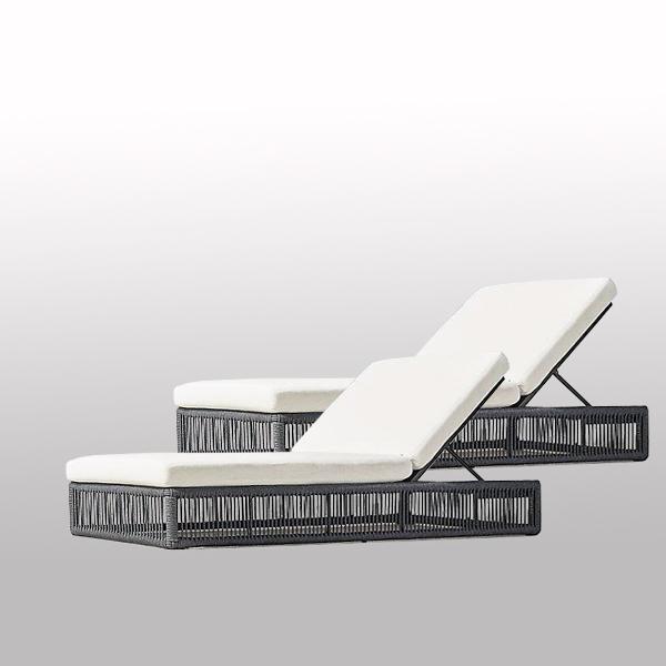 Outdoor Braided & Rope Sunlounger - Pristine