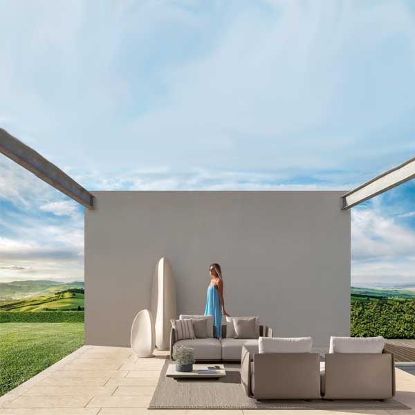 Fully Upholstered Outdoor Furniture - Sofa Set - Melena