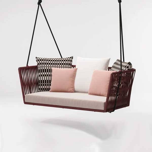 Hanging Swing, Balcony Swing, Garden Swing Chair- Undulate Single and Double Seater- With - Stand - Braided & Rope