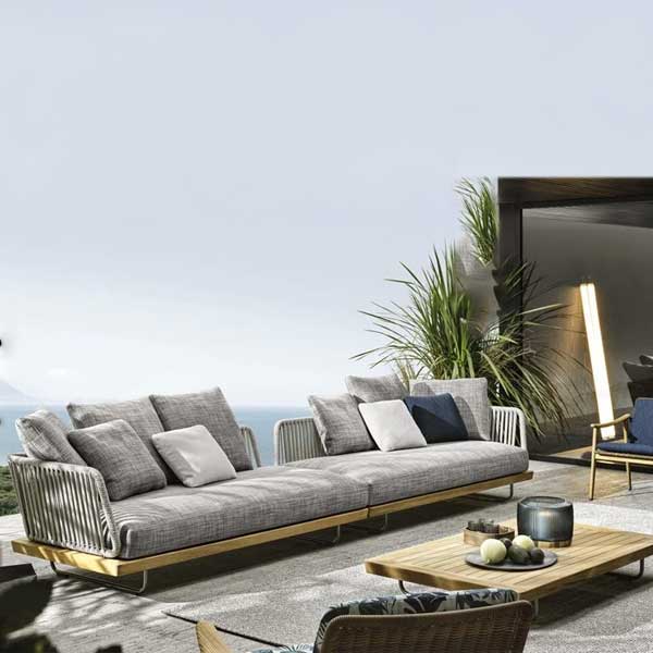 Luxurious Outdoor furniture - Buy Affordable 5 seater Outdoor Braid Rope sofa set with centre table - Buy Outdoor Sofa - Sunray From LUXOX INDIA - Outdoor Lounge Chair for garden, terrace and balcony