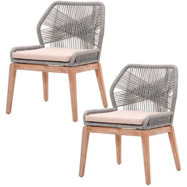 Outdoor Braided & Rope Coffee Set - Azure