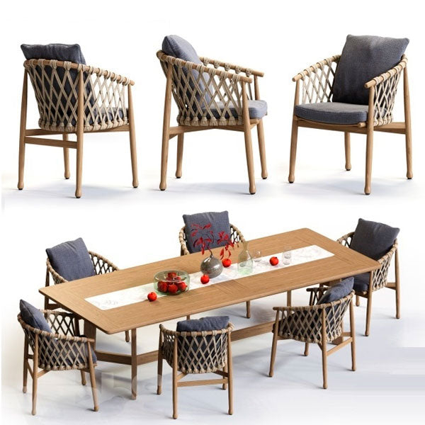 Outdoor Braided & Rope Coffee Set - Regency-Max