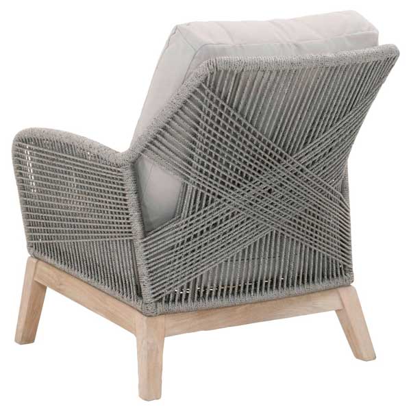 Outdoor Braided and Rope Heigh Back Chair, Lazy Chair, Rest Chair, Easy Chair, Ocassional Chair - Azure