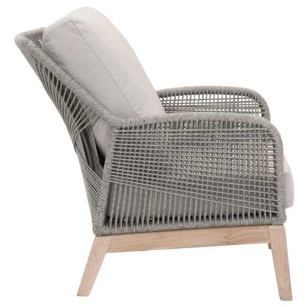 Outdoor Braid and Rope Heigh Back Chair, Lazy Chair, Rest Chair, Easy Chair, Ocassional Chair - Azure
