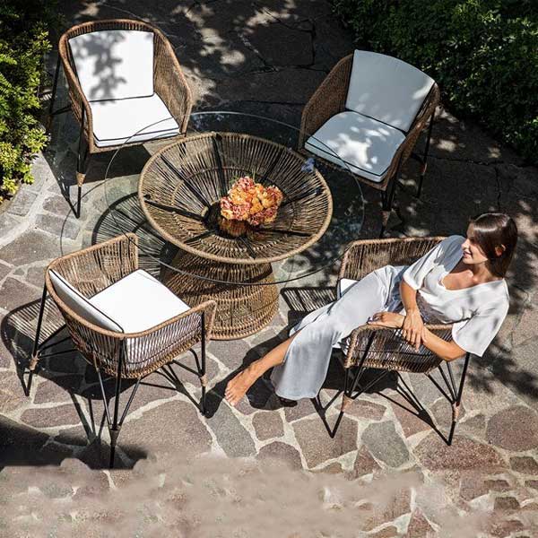 Outdoor Braided & Rope Coffee Set - Lodz