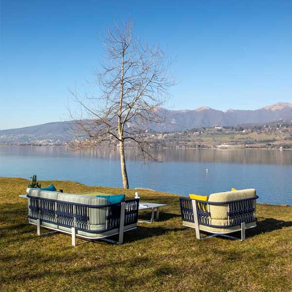 Outdoor Braided & Rope Sofa - Viareggio