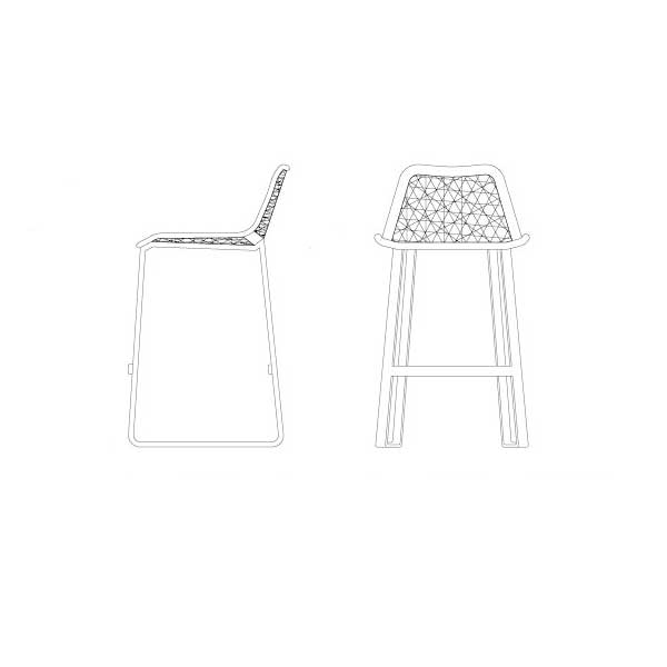 Outdoor Braided & Rope Bar Chair - Ketlan
