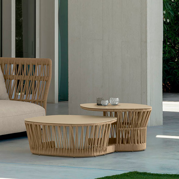 Outdoor Patio Braid & Rope Coffee Table & Center Table - Cliff