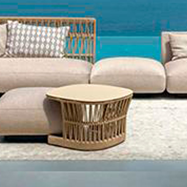 Outdoor Furniture Patio Braid & Rope Coffee Table & Center Table - Cliff