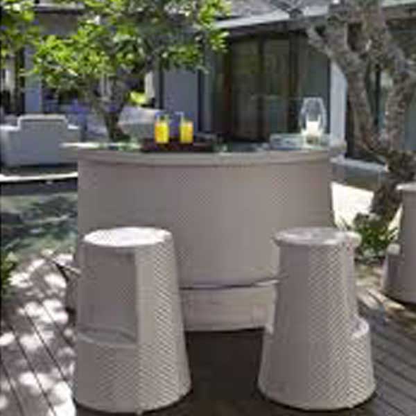 Outdoor Wicker Bar Set - Arfit