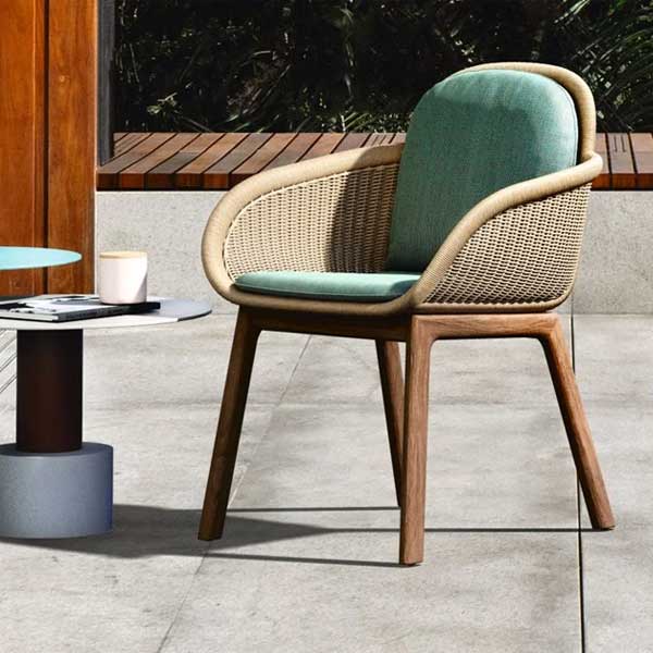 Outdoor Wood & Wicker Garden Set - Laosca