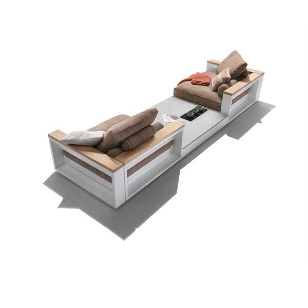 Outdoor Wood & Aluminum - Sofa Set - Freeport