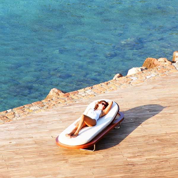 Outdoor Wood & Steel - Sun Lounger - Bellagio