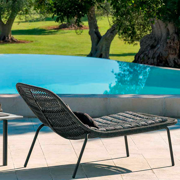 Outdoor Braided & Rope Sunlounger - Ally