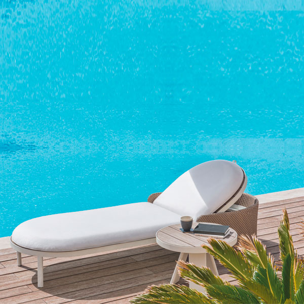 Outdoor Braided & Rope Sunlounger - Archie