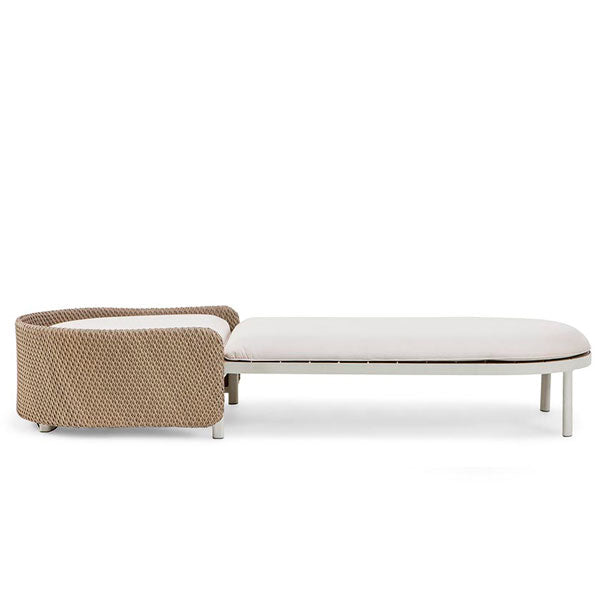 Outdoor Braided & Rope Sunlounger - Archie