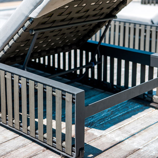 Outdoor Braided & Rope Sunlounger - Drop-Pro
