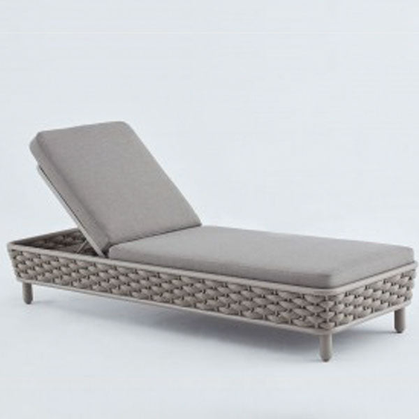Outdoor Braided & Rope Sunlounger - Nature