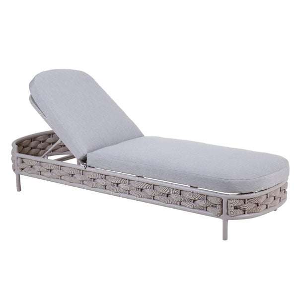 Outdoor Braided & Rope Sunlounger - Oval