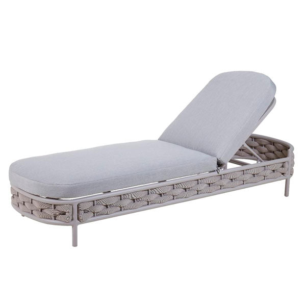 Outdoor Braided & Rope Sunlounger - Oval