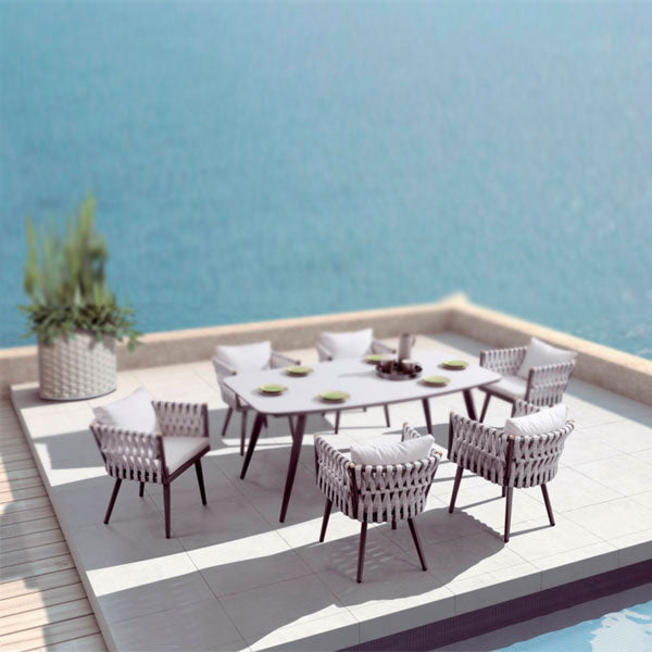 Outdoor Braided & Rope Coffee Set - Crown