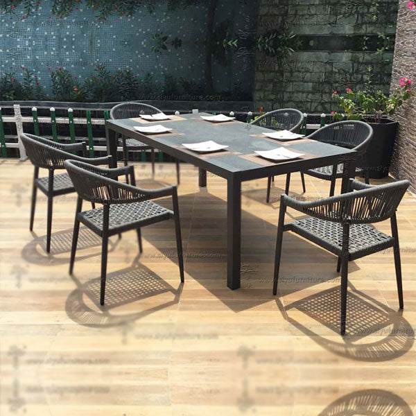 Outdoor Braided & Rope Coffee Set - Elbow