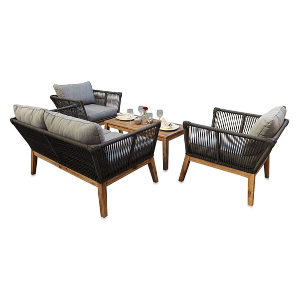 Outdoor Furniture Braided, Rope & Cord, Sofa - Nero