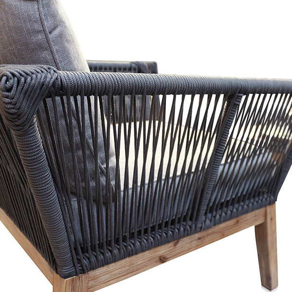 Outdoor Furniture Braided, Rope & Cord, Sofa - Nero
