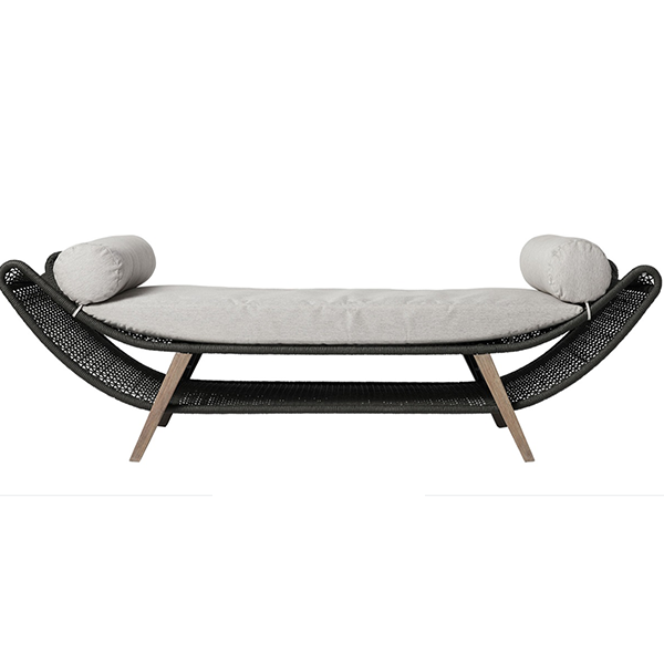 Outdoor Braided & Rope Couch - banana