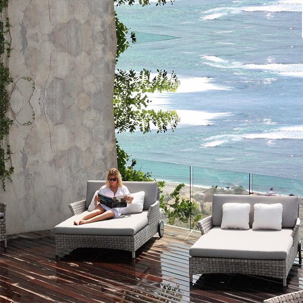 Outdoor Braided & Rope Sunlounger - Ceilo