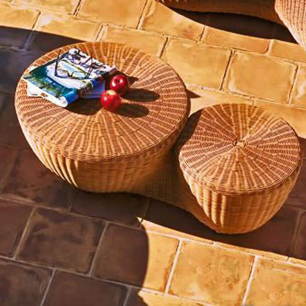 Outdoor Furniture Wicker Day Bed - Double Bottom