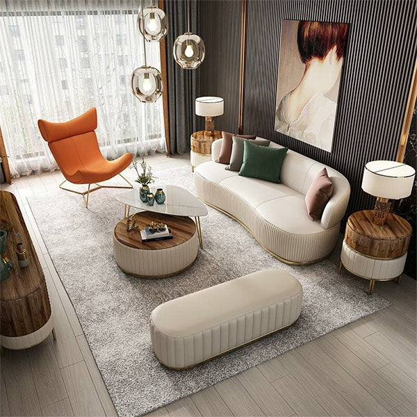 Fully Upholstered Indoor Furniture - Sofa Set - Velvetia