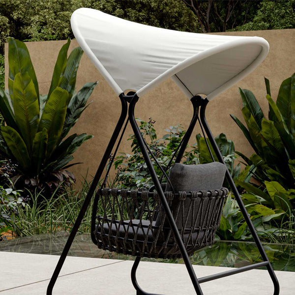 Hanging Swing, Balcony Swing, Garden Swing Chair- Gusta Single and Double Seater- With - Stand - Braided & Rope