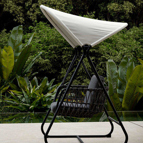 Hanging Swing, Balcony Swing, Garden Swing Chair- Gusta Single and Double Seater- With - Stand - Braided & Rope