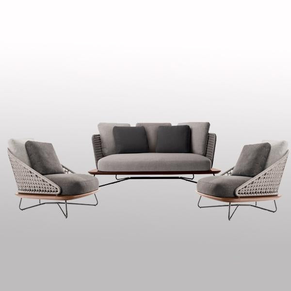 Outdoor Braided & Rope Sofa - Flamenco